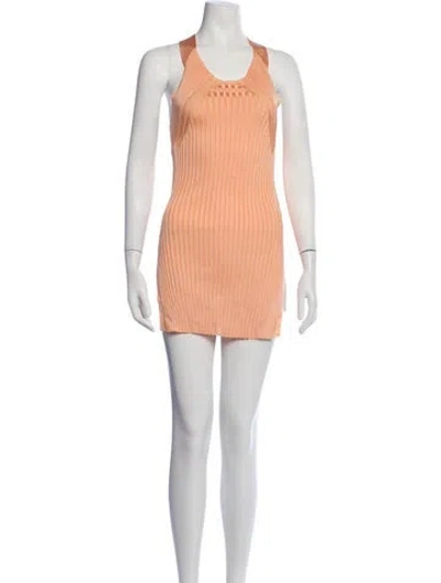 Pre-owned Jil Sander Halterneck Mini Dress In Orange