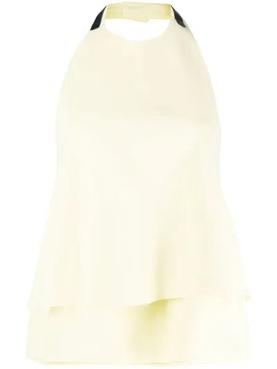 Jil Sander Halterneck Open-back Top In Neutral