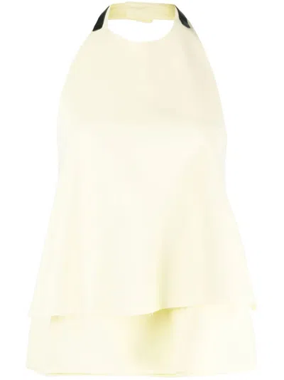 Jil Sander Halterneck Open-back Top In Yellow