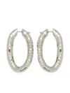 Jil Sander Hammered Hoop Earrings In Silver
