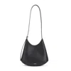 Jil Sander Crescent-shaped Shoulder Bag With Adjustable Strap In Black