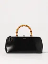 Jil Sander Women Goji Bamboo Small Leather Handbag In Black