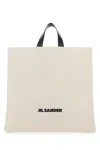 Jil Sander Woman Sand Canvas Shopping Bag In Beige O Tan