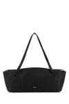Jil Sander Leather Knot Shoulder Bag With Long Handles In Black