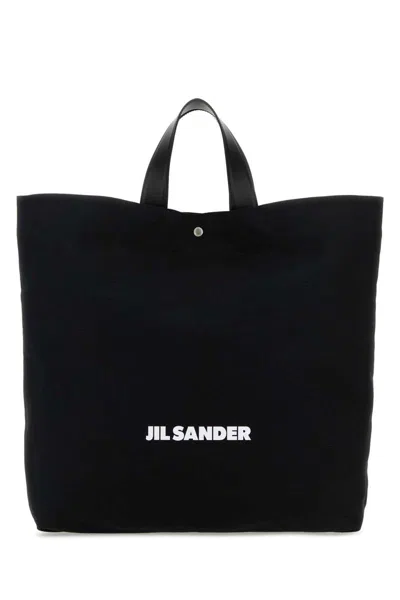 Jil Sander Black Canvas Shopping Bag