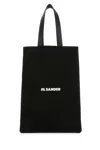 Jil Sander Borsa Shopping In Tela Nera Donna In Black