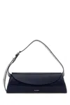 Jil Sander Midnight Blue Leather Small Cannolo Crossbody Bag In Blue