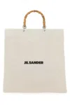 Jil Sander Bamboo Handle Tote Bag In Brown