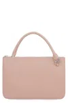 Jil Sander Leather Clutch With Removable Strap In Pink
