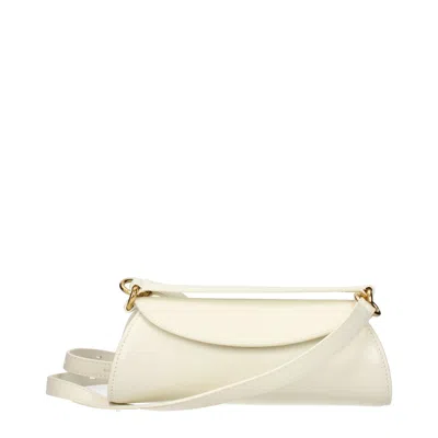 Jil Sander Handbags, Women's Handbags, Beige Leather And Egg Shell In Yellow