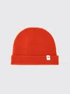 Jil Sander Ribbed Folded Brim Hat In Orange
