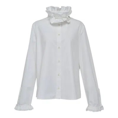 Jil Sander Heavy Organic Cotton Shirt In White