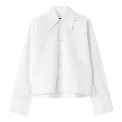 Jil Sander Heavy Organic Cotton Shirt In White