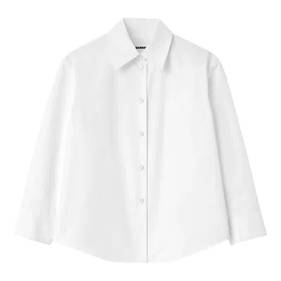 Jil Sander Heavy Organic Cotton Shirt In White