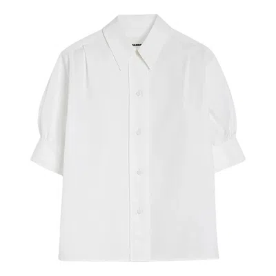 Jil Sander Heavy Organic Cotton Shirt In White