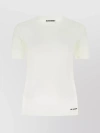 Jil Sander Hem Logo Print T-shirt In White