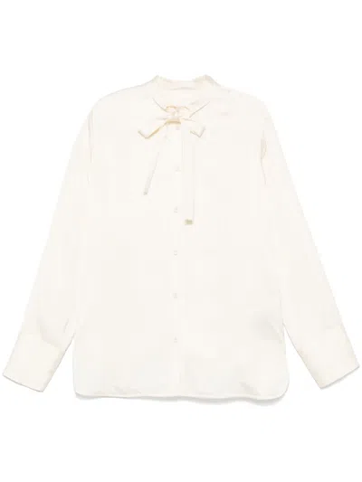 Jil Sander Hemd Aus Satin In White