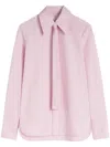 Jil Sander Tie-detail Cotton Shirt In Pink