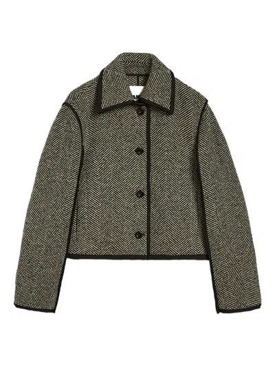 Jil Sander Herringbone Jacket In Gray
