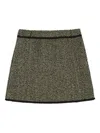 Jil Sander A-line Patterned Skirt Trim In Green