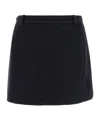 Jil Sander Herringbone Wool Mini Skirt