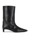 Jil Sander Black Leather Ankle Boots