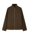Jil Sander High Collar Casual Jacket In Green