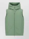 Jil Sander High Collar Sleeveless Quilted Jacket In Animal Print