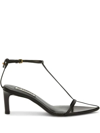 JIL SANDER HIGH LEATHER SANDALS