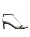 Jil Sander Leather Sandals With Weaved Straps In Black