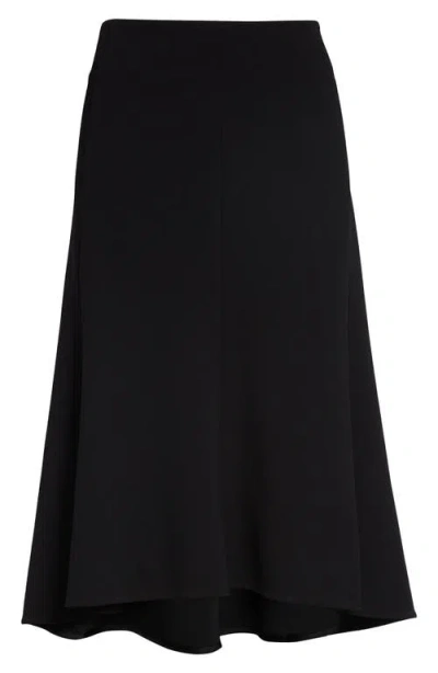 Jil Sander High Low Midi Skirt In Black