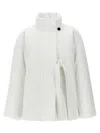 Jil Sander '155' Button Detail Down Jacket In Opticwhite