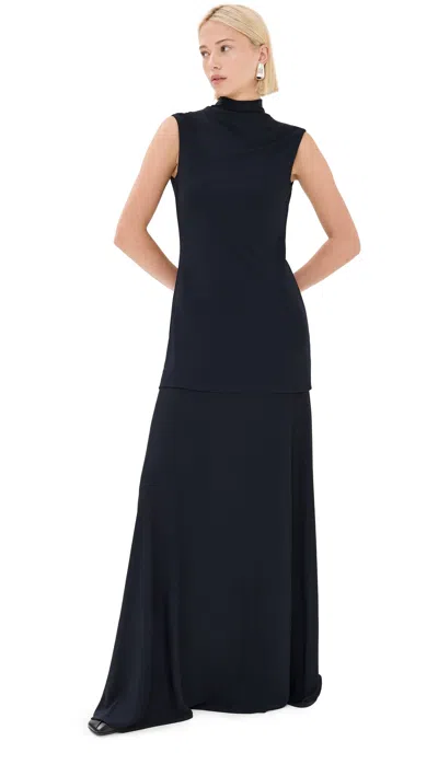 Jil Sander Halter Neck Sleeveless Maxi Length Dress In Black