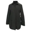 Jil Sander High Neck Jacket In Grey Cotton In Grey