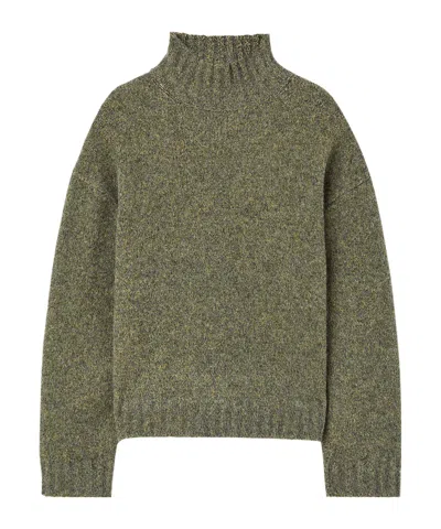 JIL SANDER JIL SANDER HIGH-NECK RIBBED JUMPER