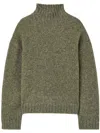Jil Sander Alpaca Blend Knit Turtleneck Sweater In Grey