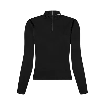 Pre-owned Jil Sander High Neck Logo Top 'black' | Women's Size Xl