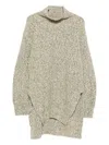Jil Sander High-neck Long-sleeve Sweater In Neutral