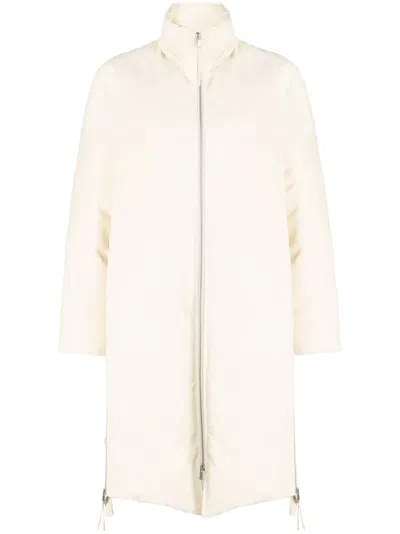 Jil Sander High-neck Padded Coat In Neutrals