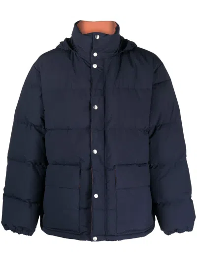 Jil Sander High-neck Padded Down Jacket In Blau