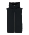 Jil Sander Insulated Sleeveless High Collar Jacket In Black