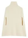 Jil Sander High-neck Ribbed Cape In Multi