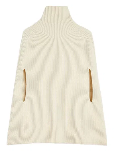 Jil Sander High-neck Ribbed Cape