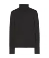 Jil Sander High-neck Satin Top In Black