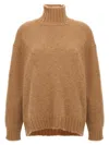 Jil Sander High Neck Sweater Sweaters And Cardigans In Beige