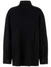 Jil Sander Black Turtleneck Top In Black