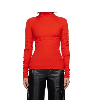 Jil Sander High-neck Sweater In Red