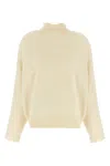 Jil Sander High Neck Knit Sweater In White