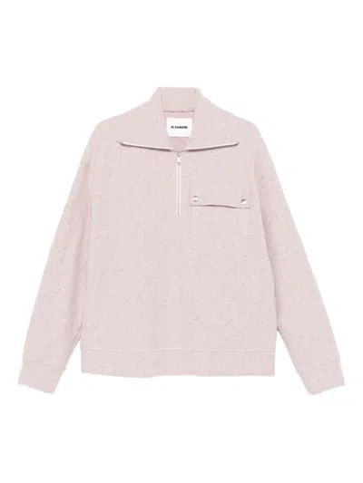 Jil Sander High-neck Sweatshirt In Pink