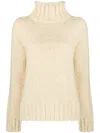 Jil Sander Ivory Solid Turtle Neck Sweater In Neutrals